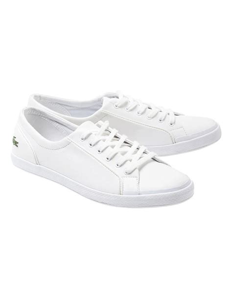 lancelle white leather lace-up sneaker